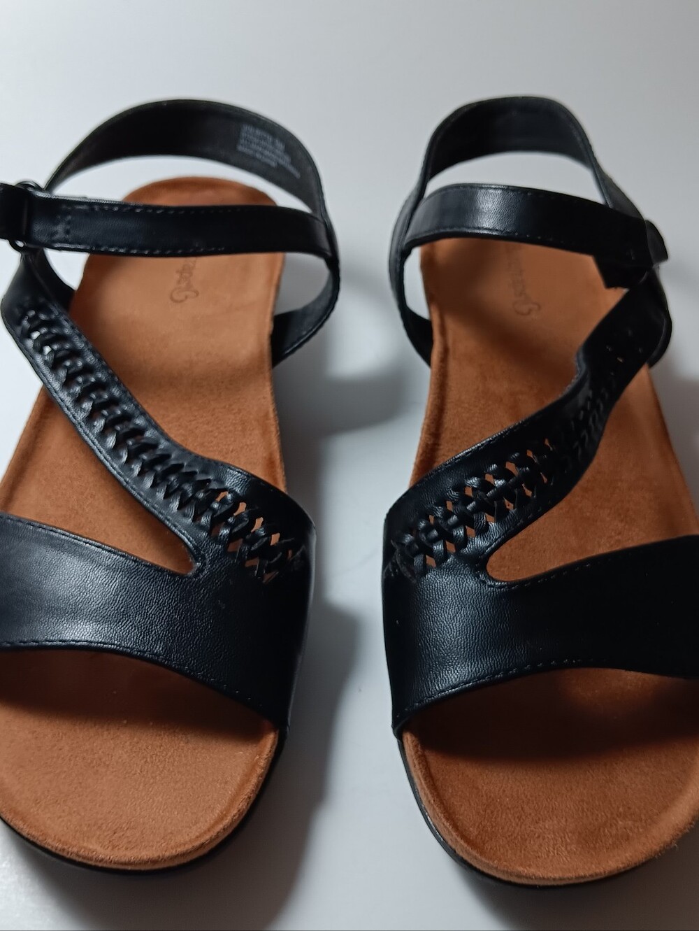 BareTraps Black Comfort Wedge Sandals